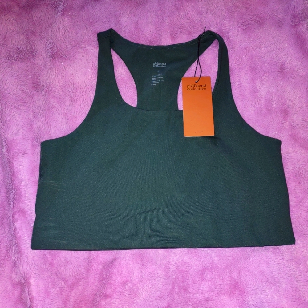 Girlfriend Collective Hunter Green Sports Bra: Size XXL